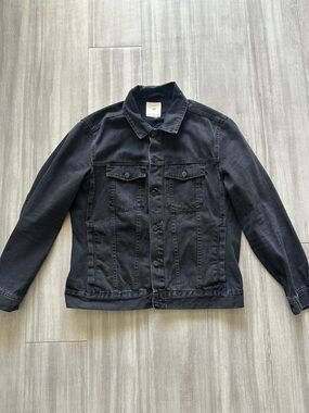 H&M Men's Black Denim Trucker Jacket